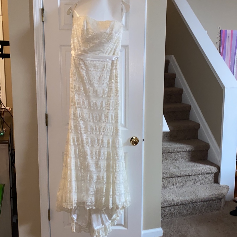 Size 12 Lace Wedding Gown and Veil